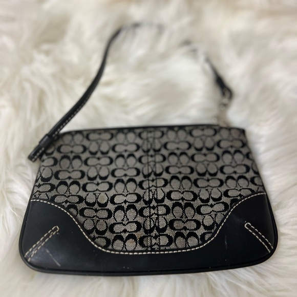 Coach Black and Gray Signature Clutch - Picture 2 of 4